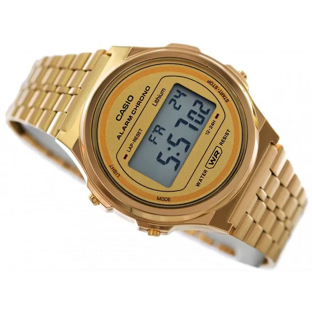 Casio Vintage Gold-tone Digital Dial Men's Watch- A171WEG-9ADF